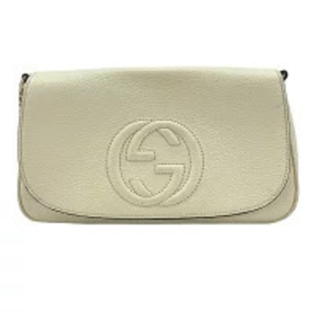 Gucci Soho Leather Shoulder Bag White
